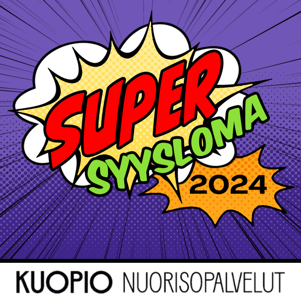 Kuvituskuva Kuopion nuorisopalveluiden SuperSyysloma 2024