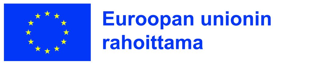 Kuvassa EU-logo ja teksit Euroopan unionin rahoittama