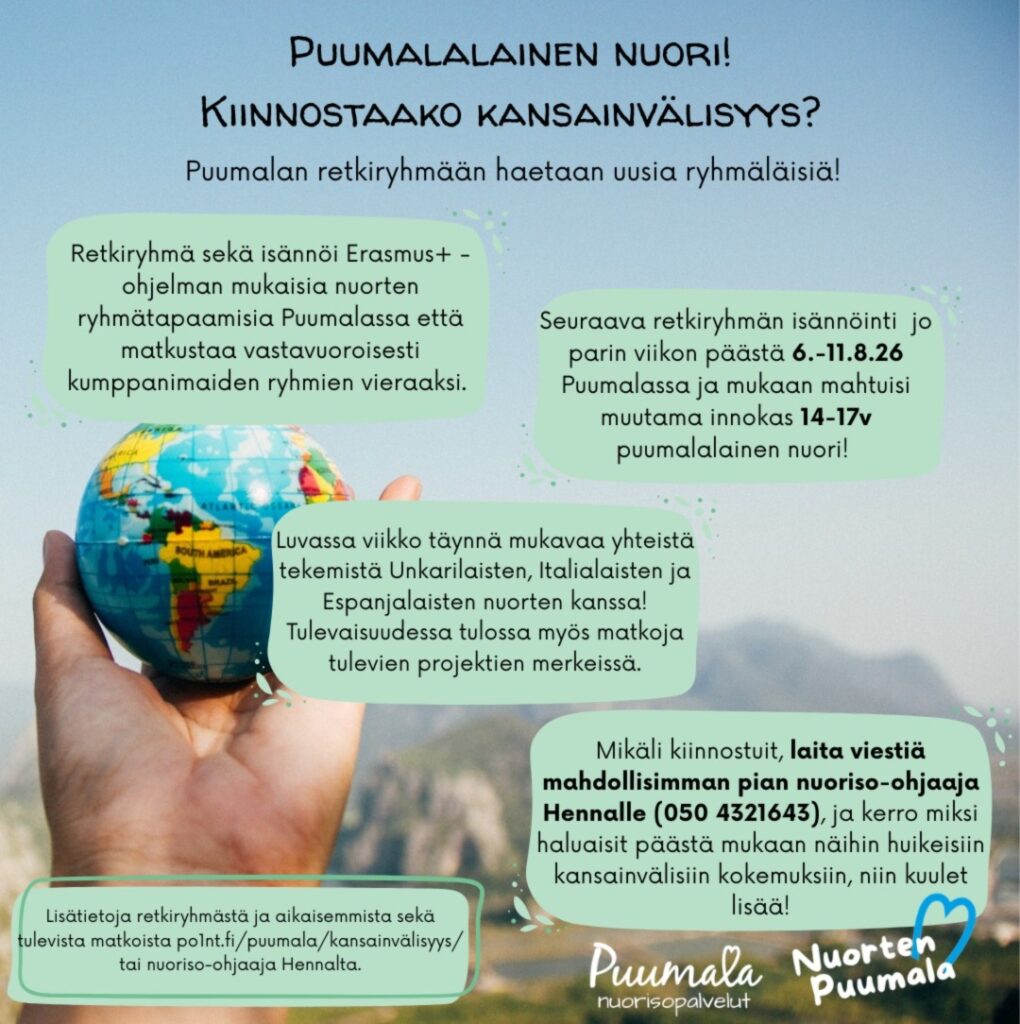 Mainoskuva Puumalan retkiryhmästä